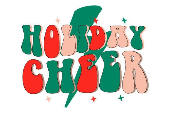 Download Holiday Cheer Retro Wavy Text SVG - Text Collection
