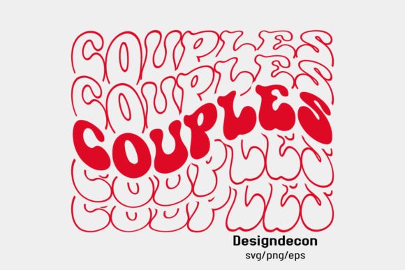 Download Couples Mirrored Text Retro Wavy Svg Png - Text Collection