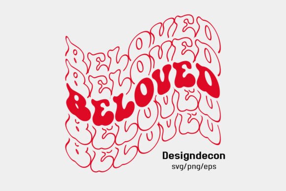 Download Beloved Mirrored Text Retro Wavy Svg Png - Text Collection
