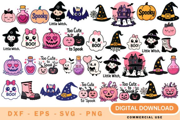 Download Cute Halloween Designs SVG Bundle - Halloween designs Collection