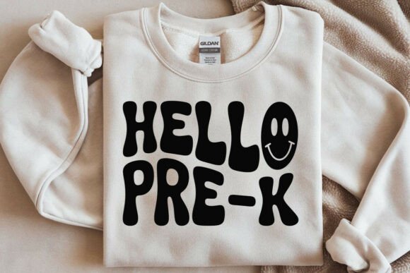 Download Hello Pre-K SVG PNG, Retro Wavy Text SVG - Text Collection