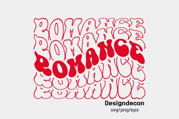 Download Romance Mirrored Text Retro Wavy Svg Png - Text Collection