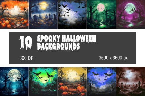 Download Spooky Halloween Backgrounds Bundle - Spooky halloween backgrounds Collection