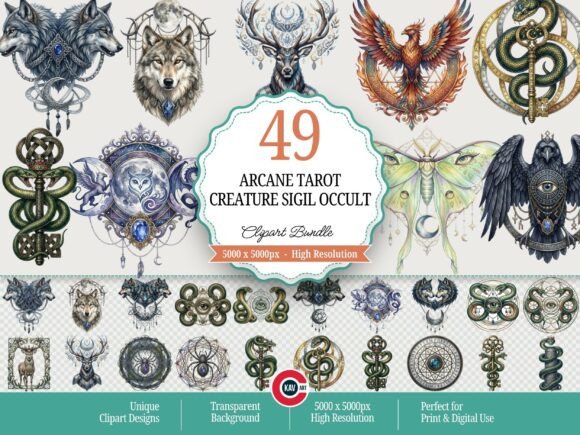 Download Arcane Tarot Creature Sigil Occult PNGs - Occult Collection
