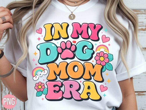 Download In My Dog Mom Era Retro Wavy Text PNG - Text Collection