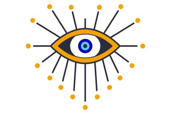 Download Occult Eye in Heart Shape. Magic Mystery - Occult Collection