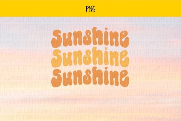 Download Retro Sunshine Wavy Text Png Sublimation - Text Collection